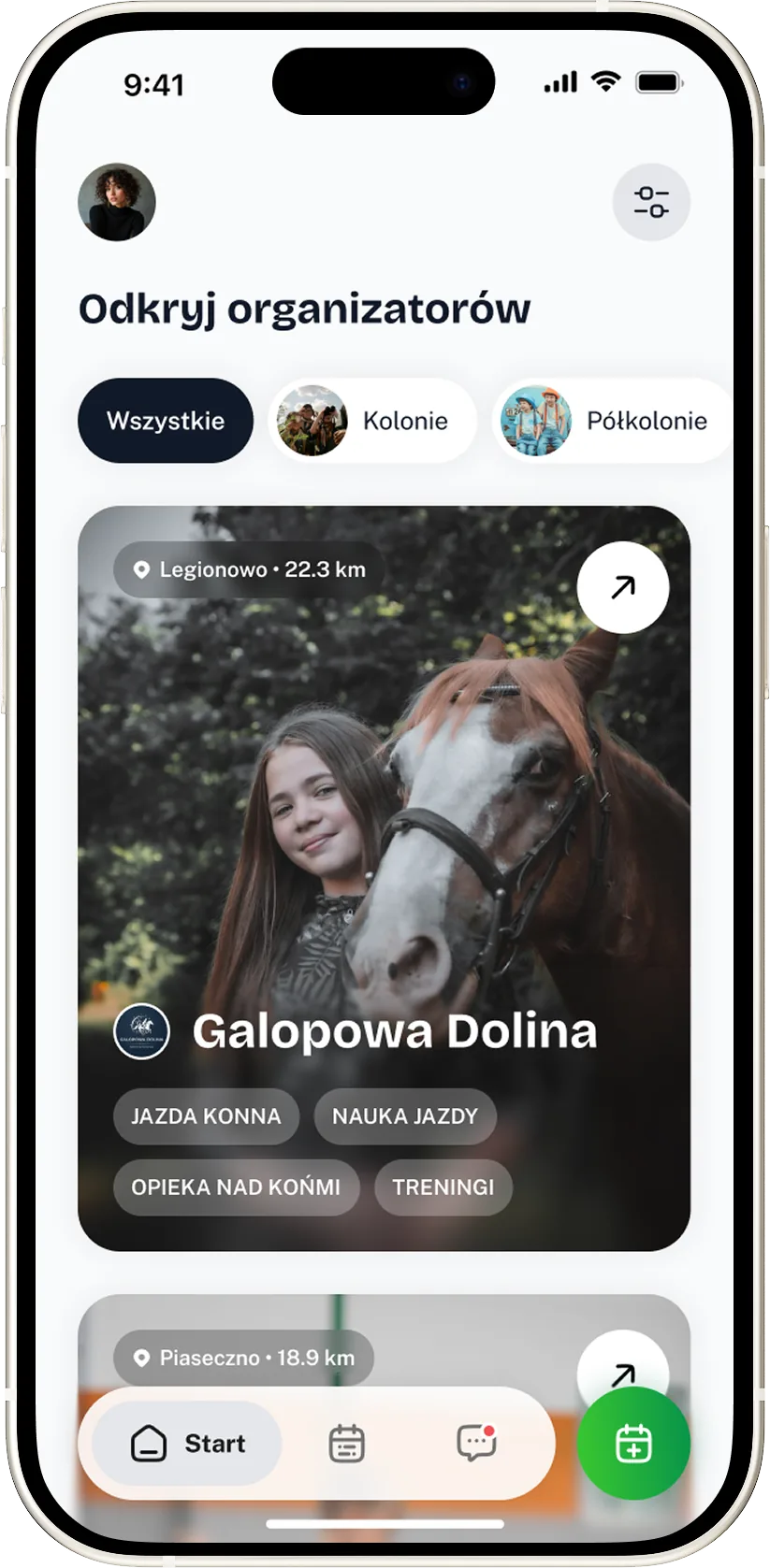Aplikacja Campii na telefonie